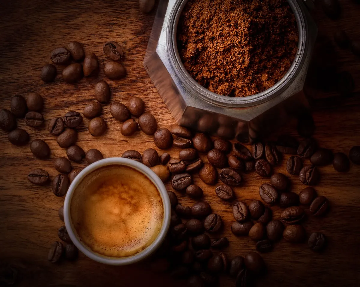 Latte art frissen elkészítve